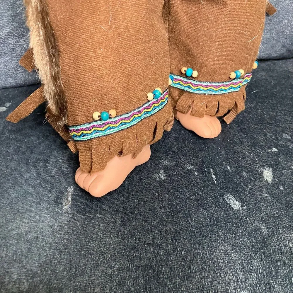 Swan Collection Sleeping Native American Baby Porcelain Doll 18”